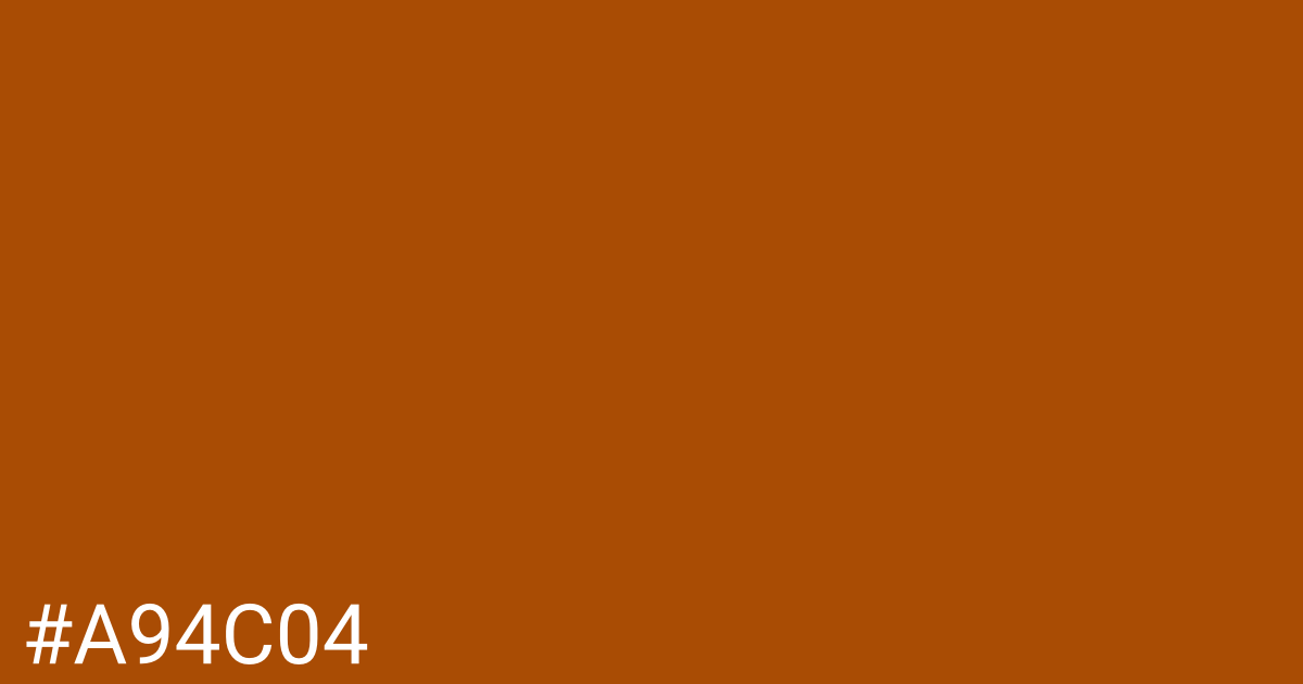 Hex color #a94c04 graphic