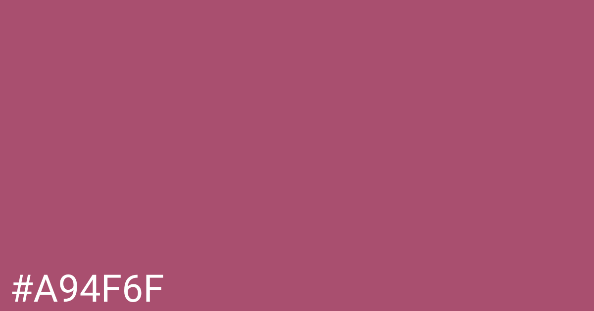 Hex color #a94f6f graphic