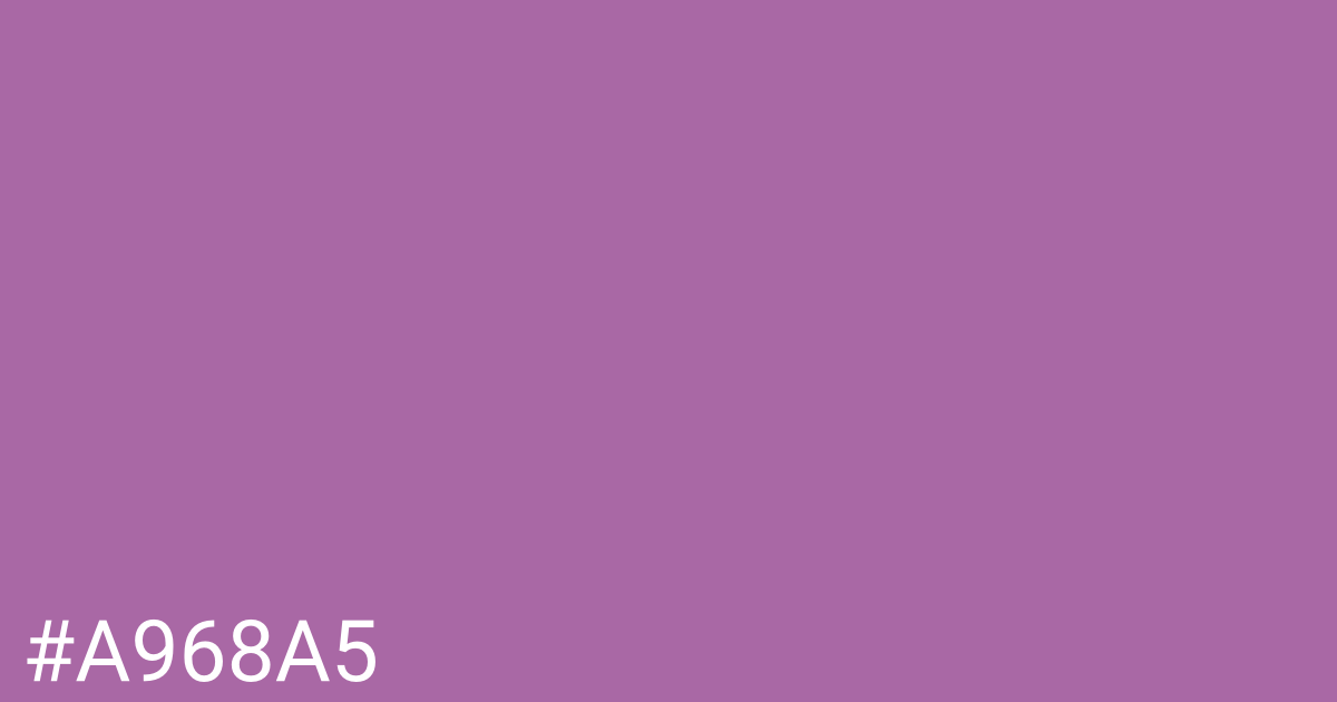 Hex color #a968a5 graphic