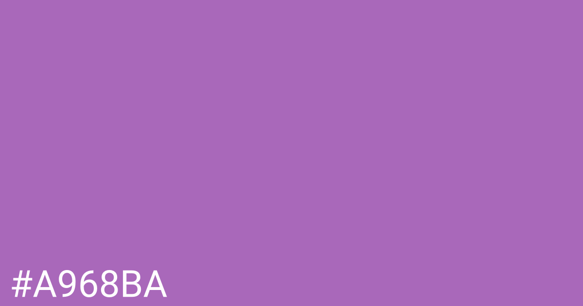 Hex color #a968ba graphic
