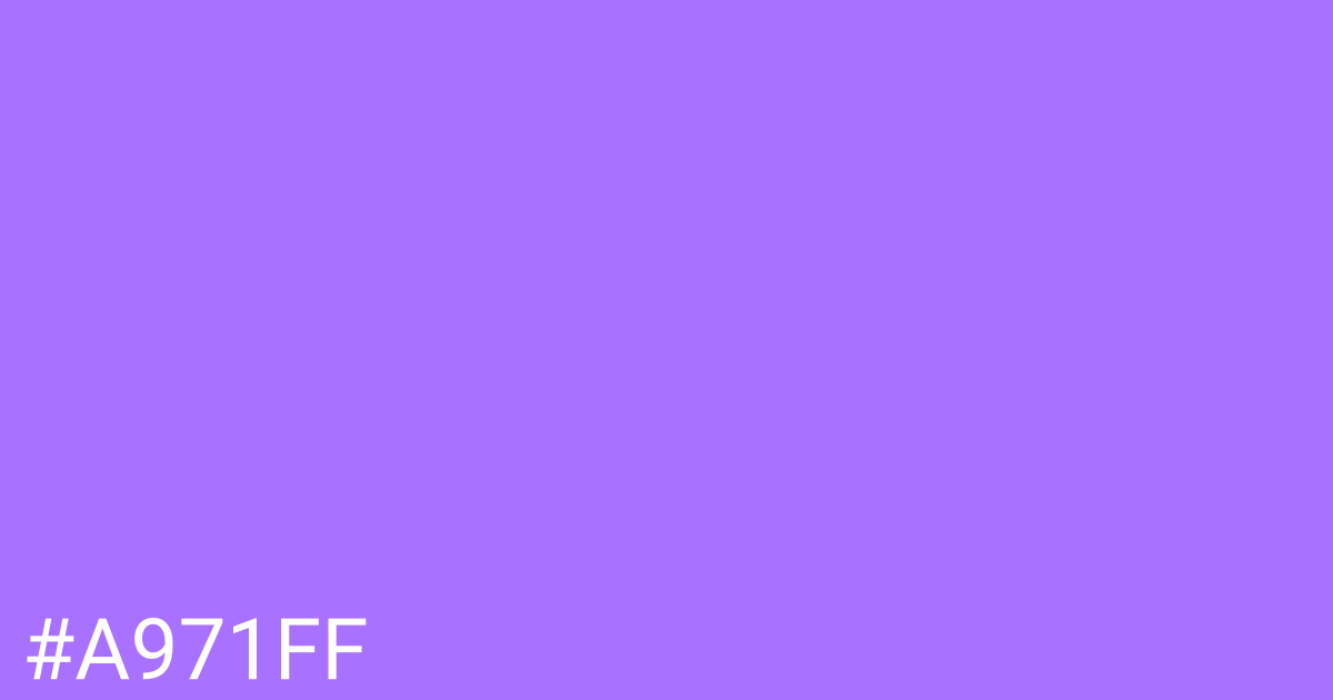 Hex color #a971ff graphic