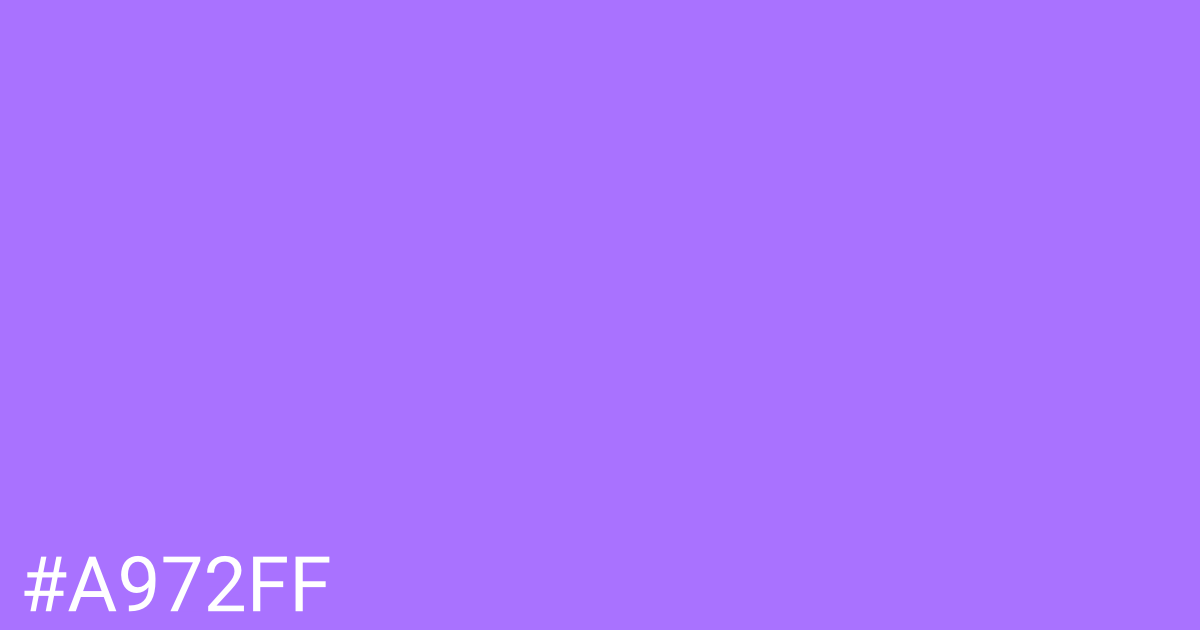 Hex color #a972ff graphic