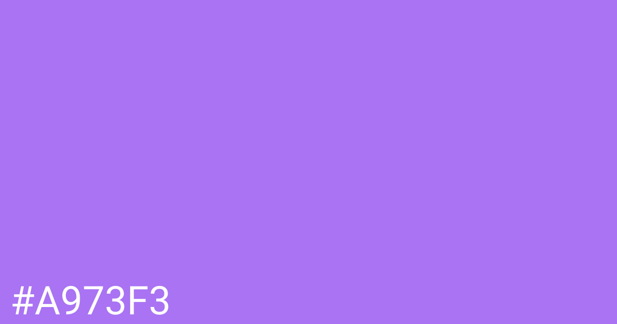 Hex color #a973f3 graphic