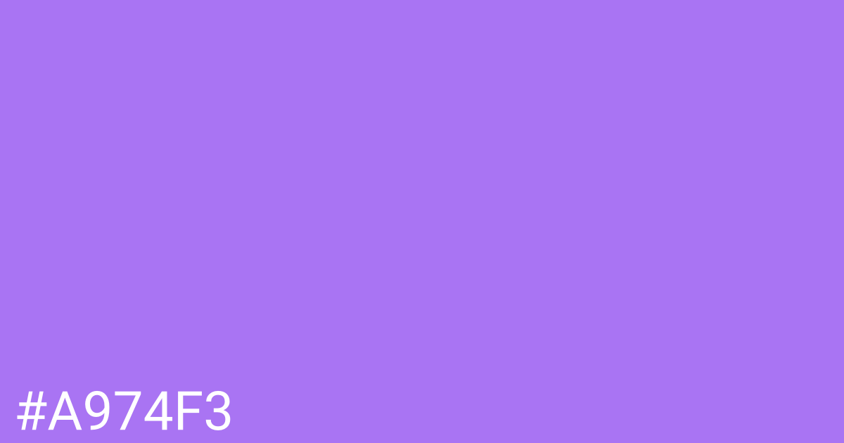 Hex color #a974f3 graphic