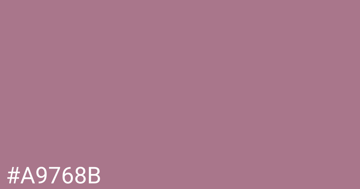 Hex color #a9768b graphic