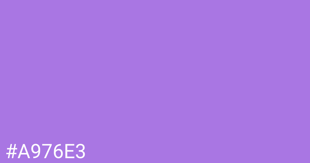 Hex color #a976e3 graphic