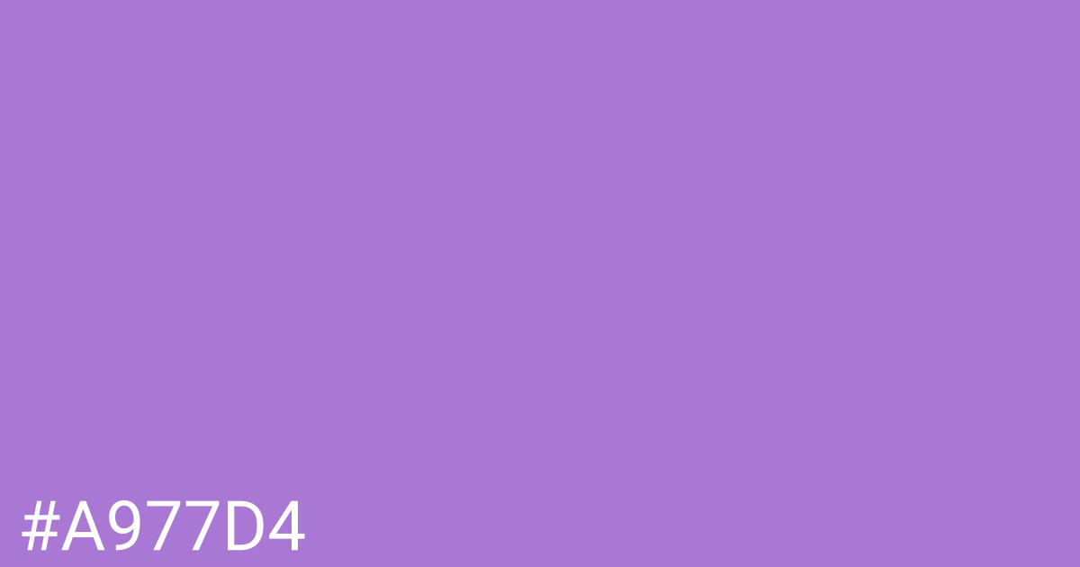 Hex color #a977d4 graphic