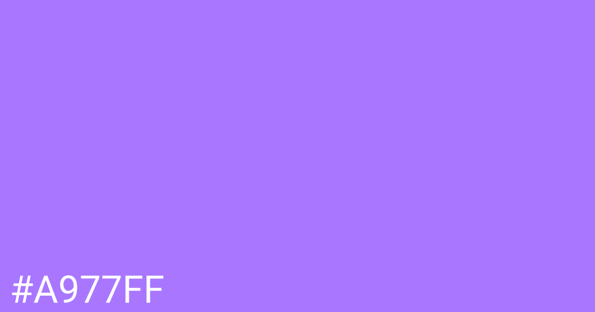 Hex color #a977ff graphic