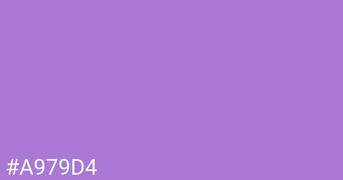 Hex color #a979d4 graphic