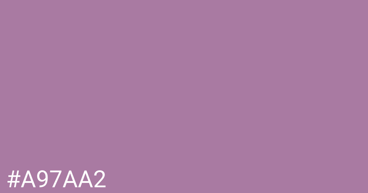 Hex color #a97aa2 graphic