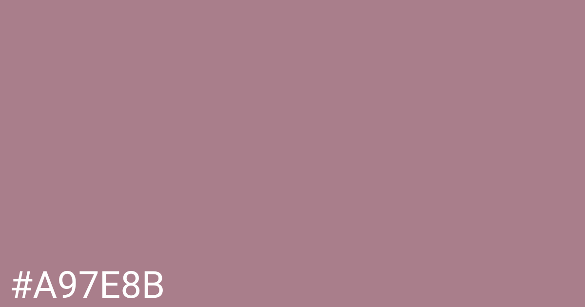 Hex color #a97e8b graphic