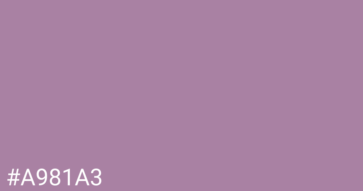 Hex color #a981a3 graphic