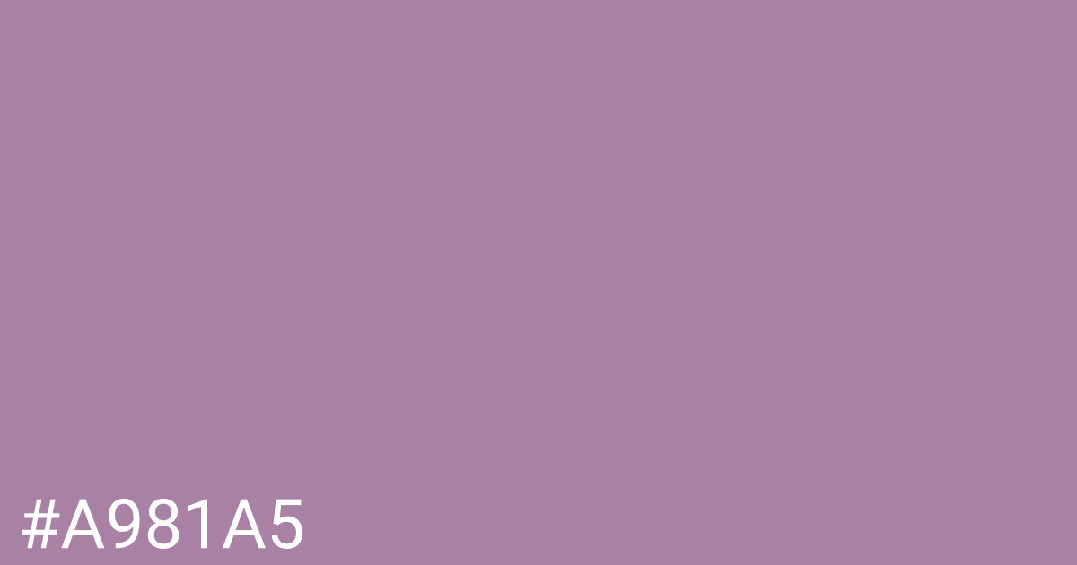 Hex color #a981a5 graphic