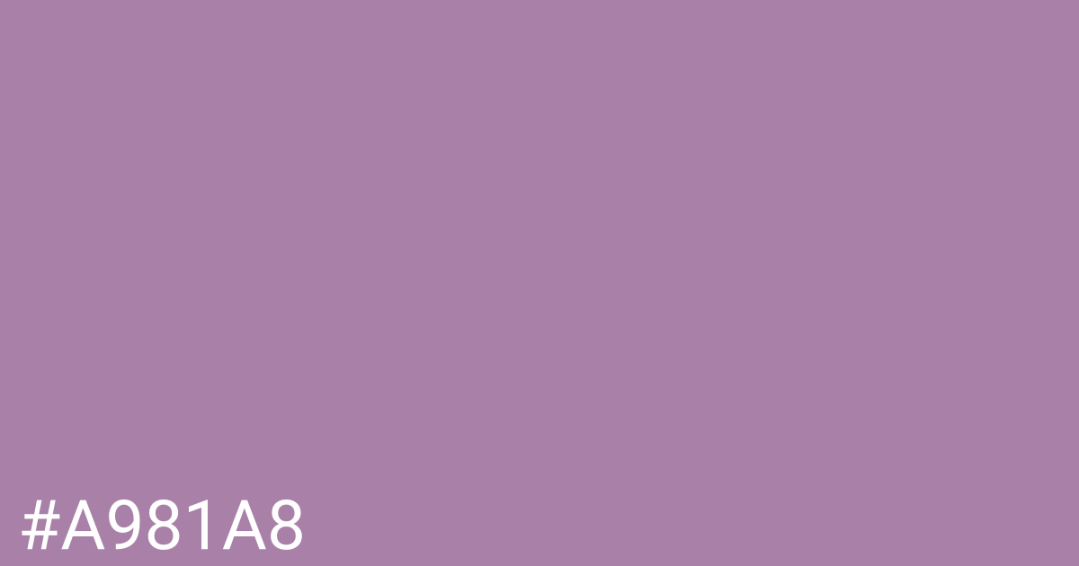 Hex color #a981a8 graphic