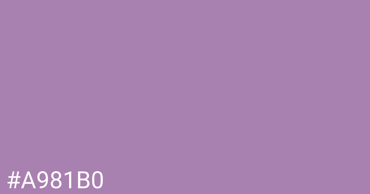 Hex color #a981b0 graphic