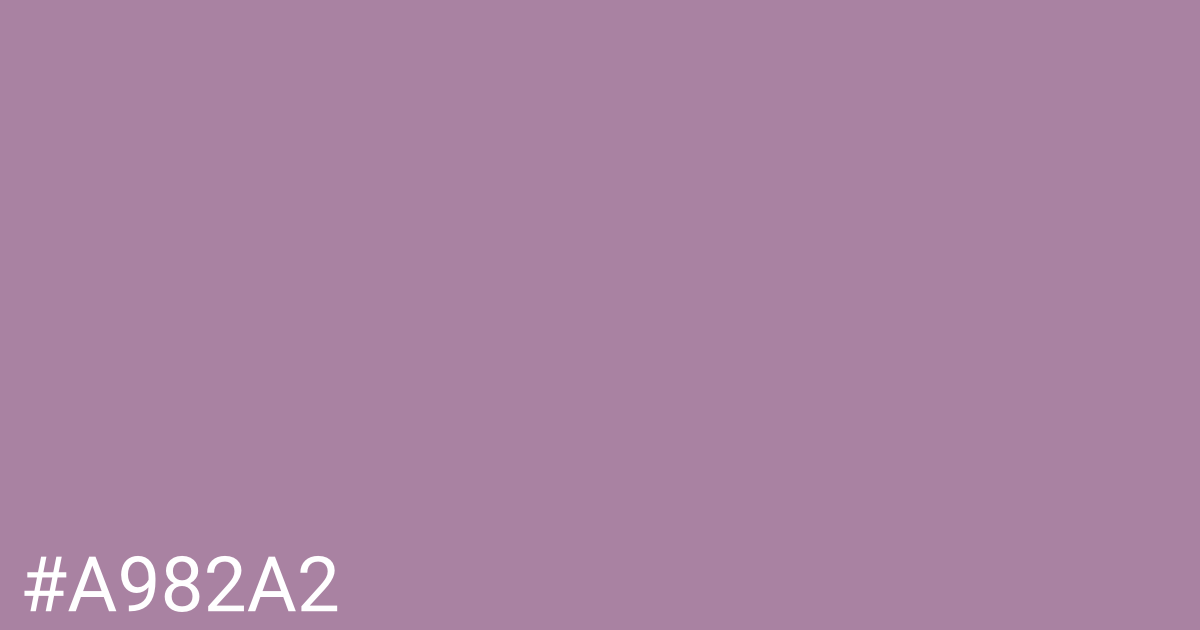 Hex color #a982a2 graphic