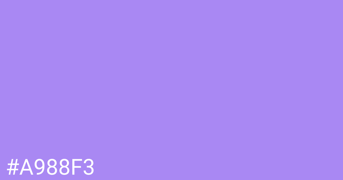 Hex color #a988f3 graphic