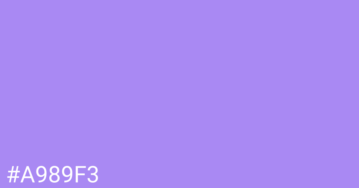 Hex color #a989f3 graphic