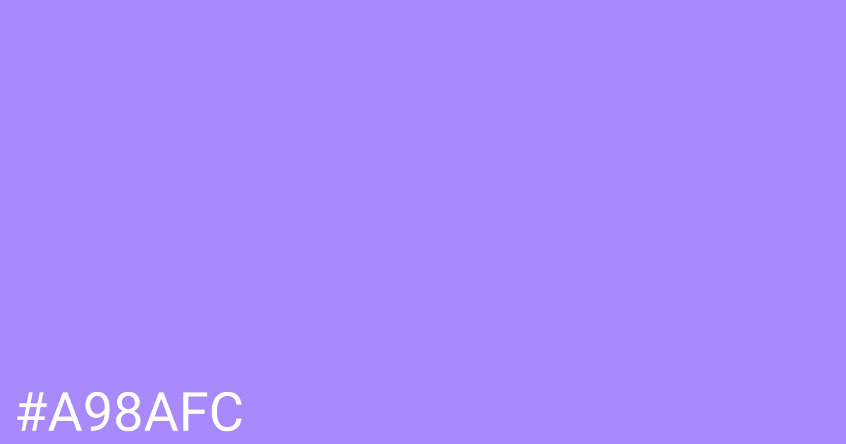 Hex color #a98afc graphic