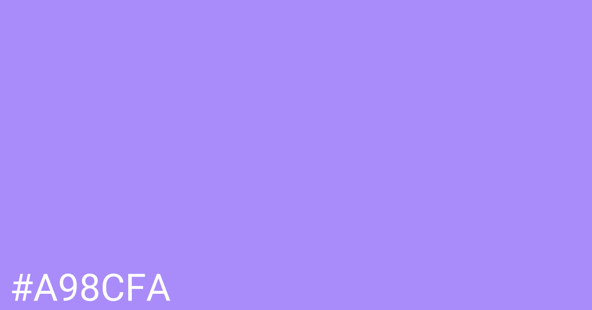 Hex color #a98cfa graphic