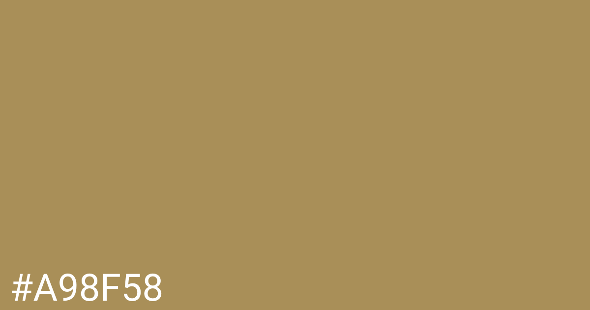 Hex color #a98f58 graphic