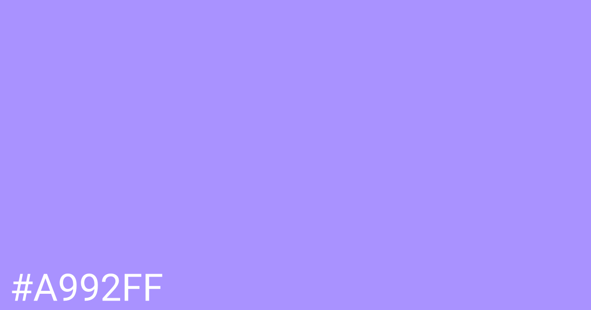 Hex color #a992ff graphic