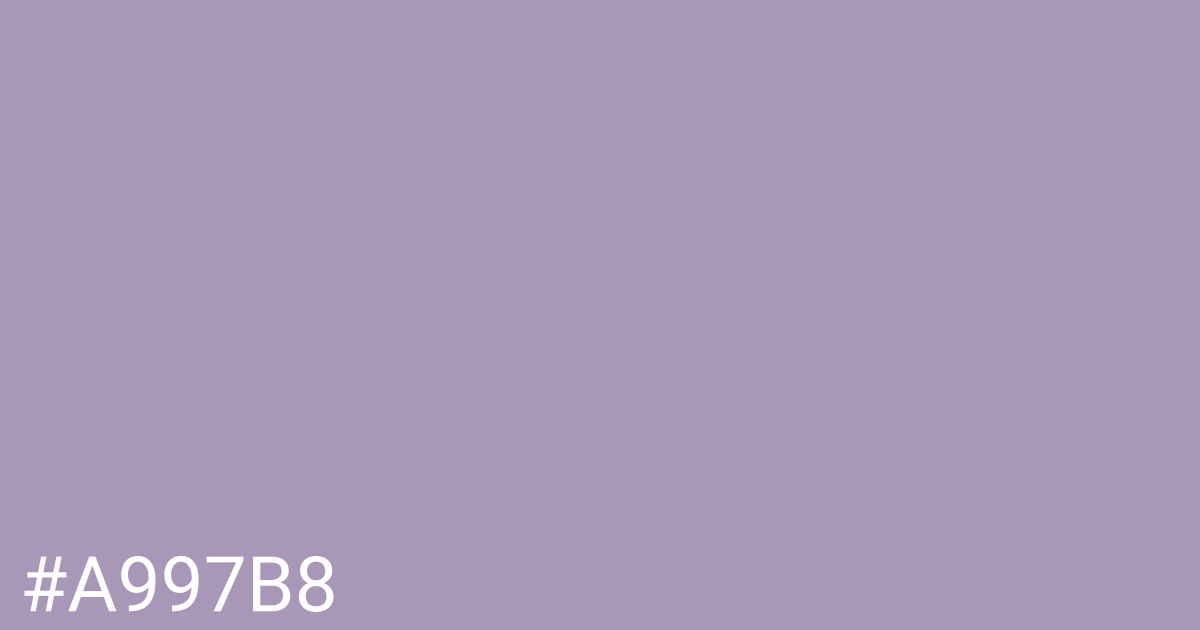 Hex color #a997b8 graphic