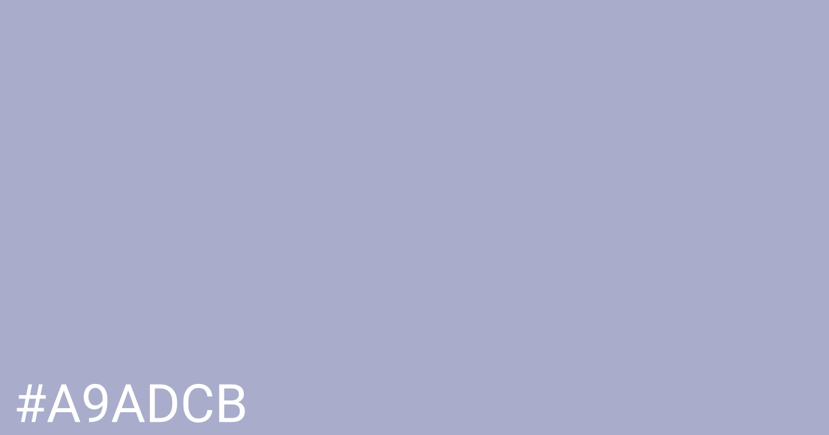 Hex color #a9adcb graphic