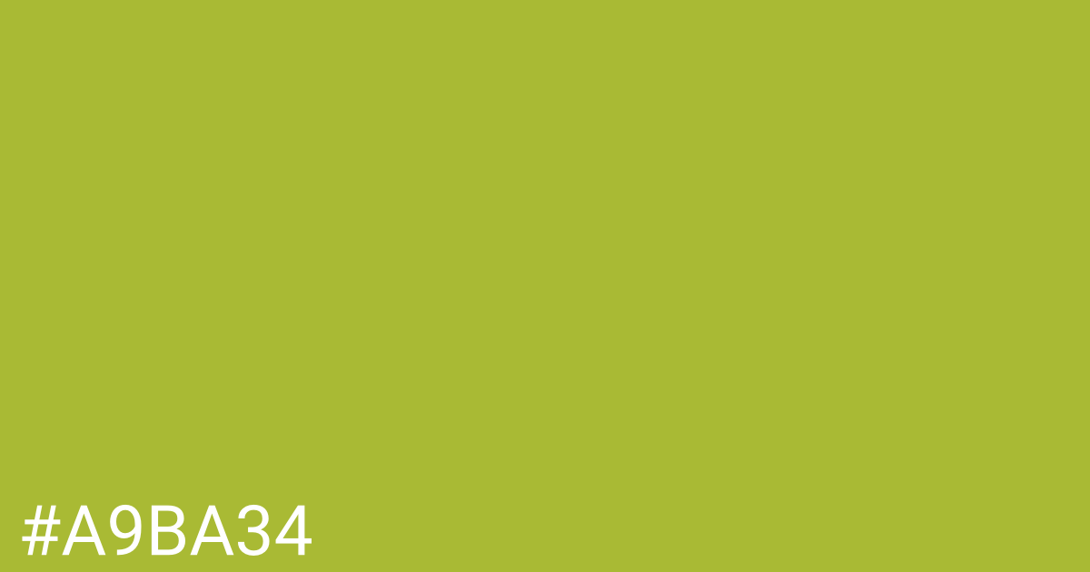 Hex color #a9ba34 graphic