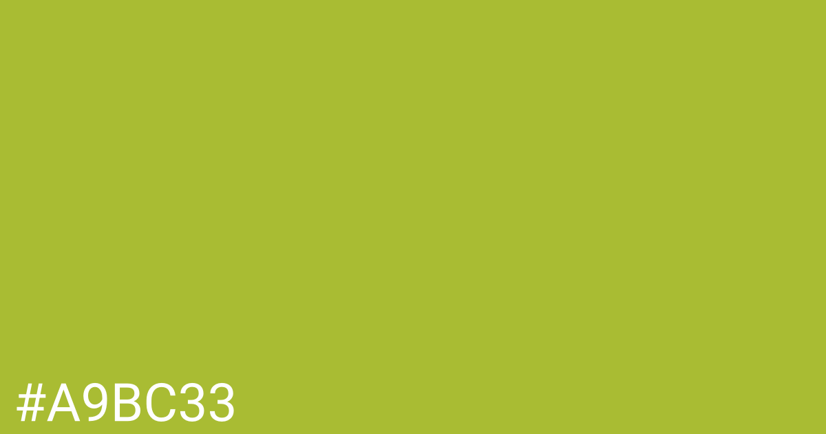 Hex color #a9bc33 graphic