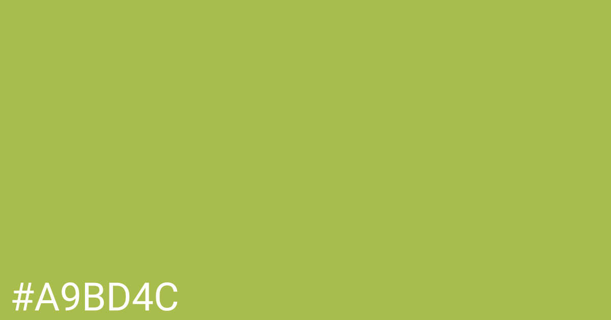Hex color #a9bd4c graphic