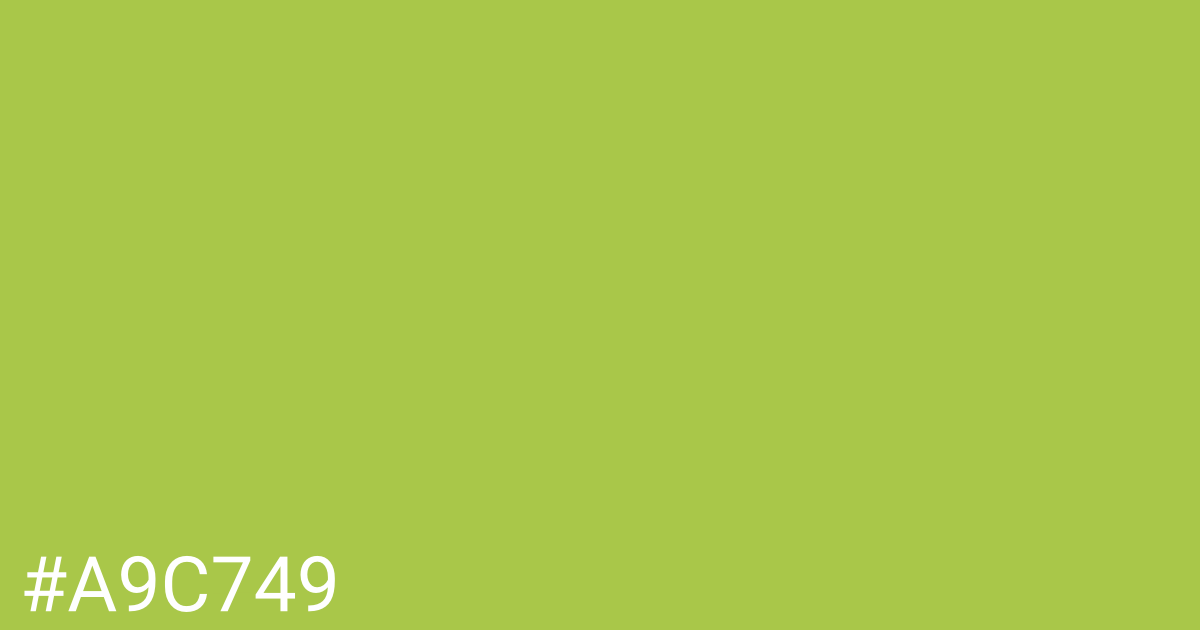 Hex color #a9c749 graphic
