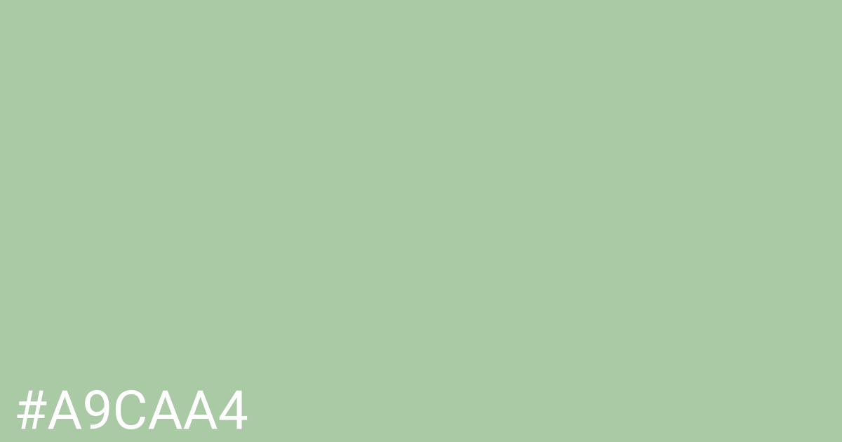 Hex color #a9caa4 graphic