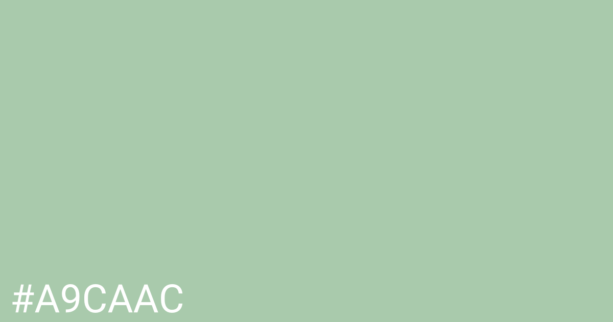 Hex color #a9caac graphic