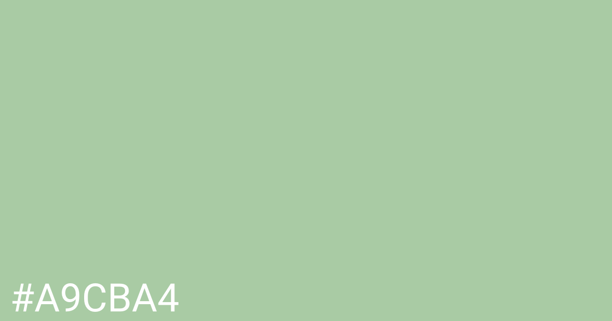 Hex color #a9cba4 graphic