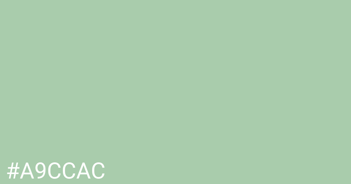 Hex color #a9ccac graphic