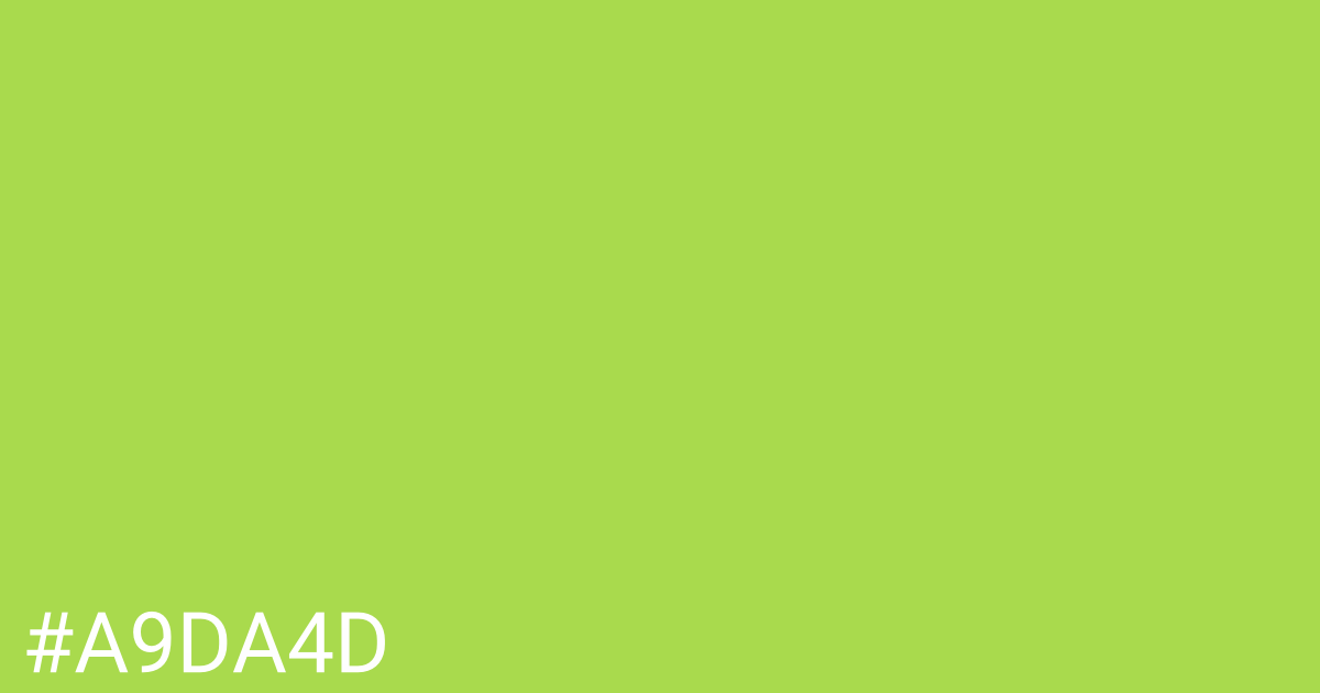 Hex color #a9da4d graphic