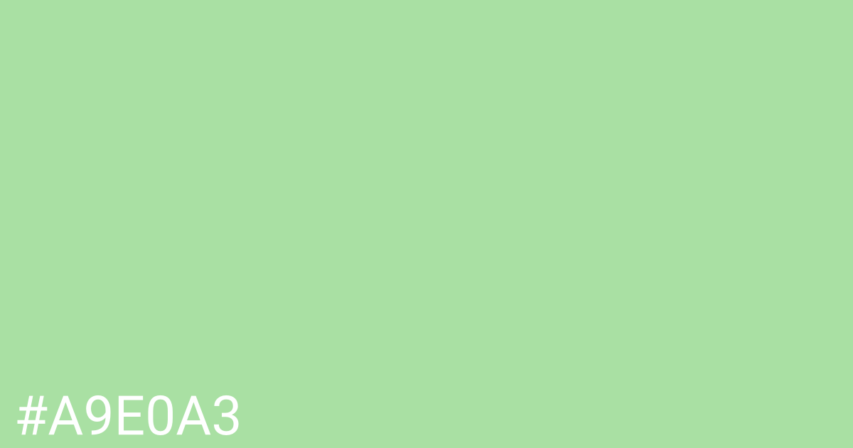 Hex color #a9e0a3 graphic