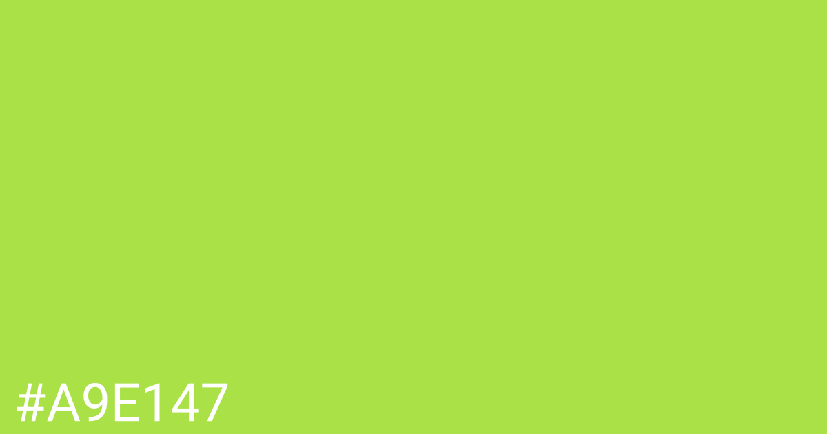 Hex color #a9e147 graphic