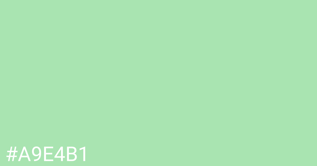 Hex color #a9e4b1 graphic