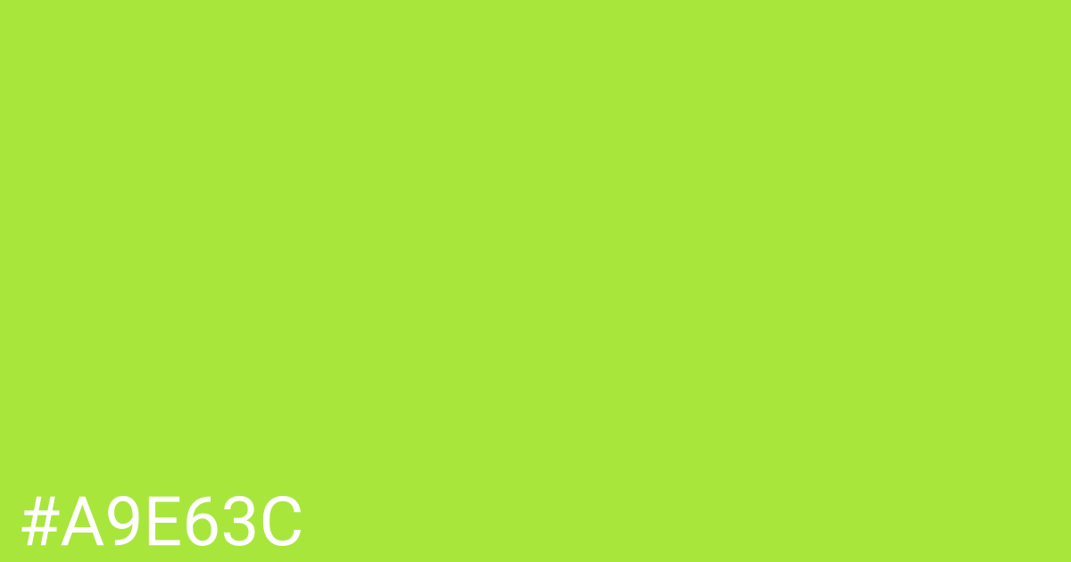 Hex color #a9e63c graphic