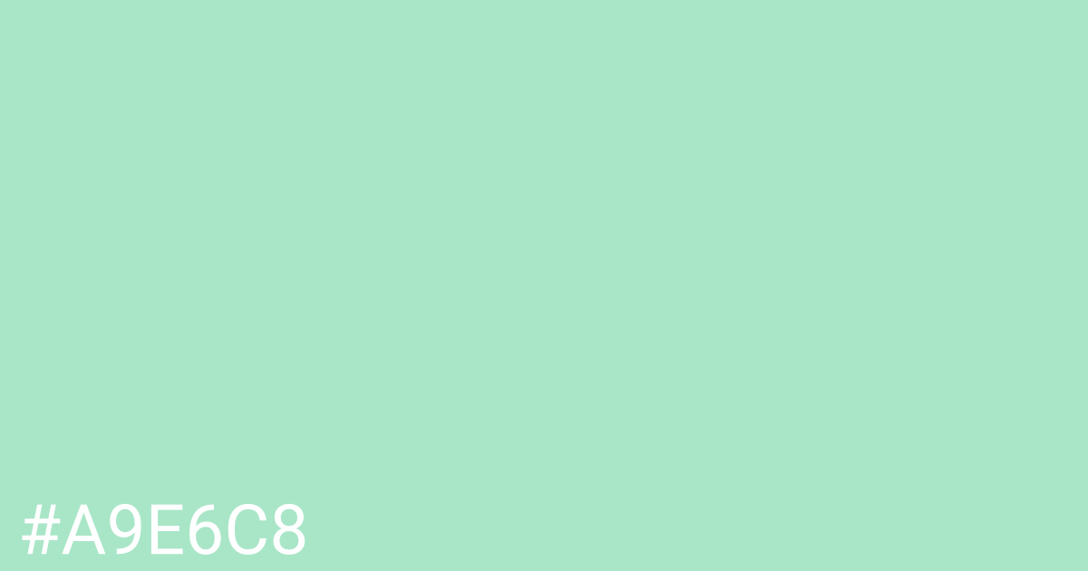 Hex color #a9e6c8 graphic