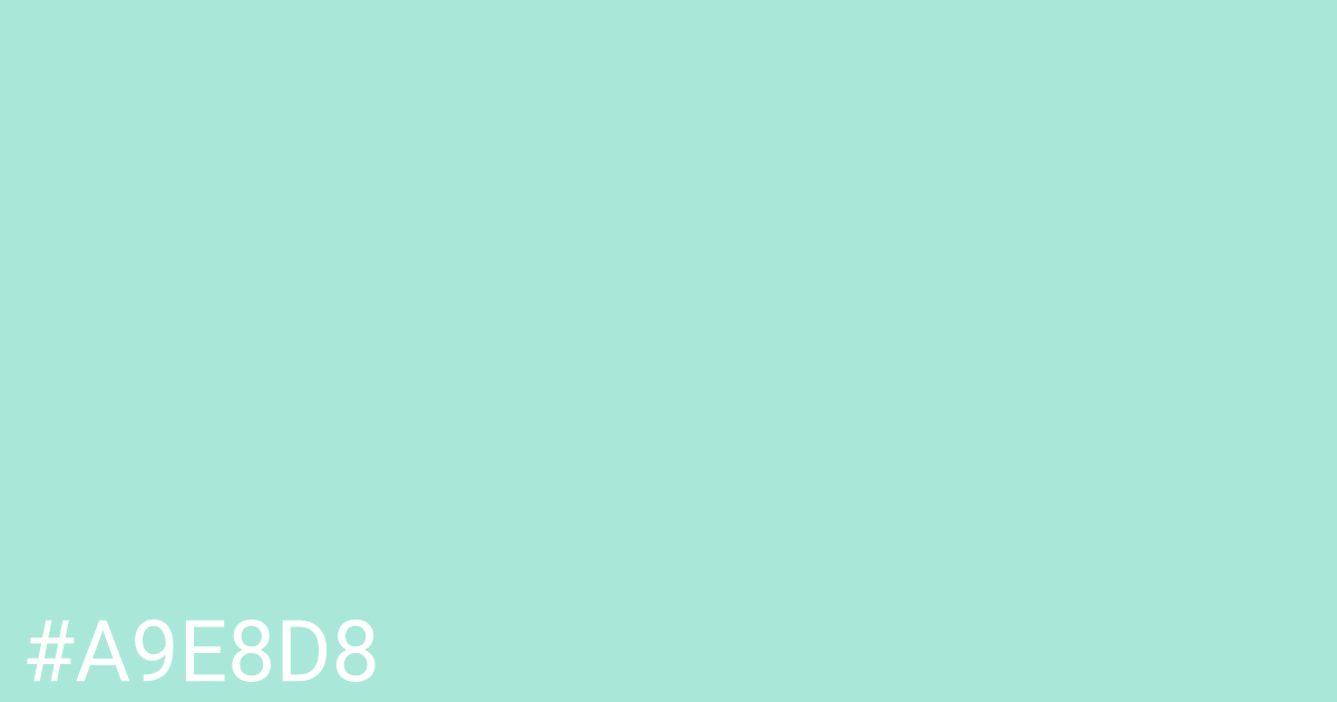 Hex color #a9e8d8 graphic