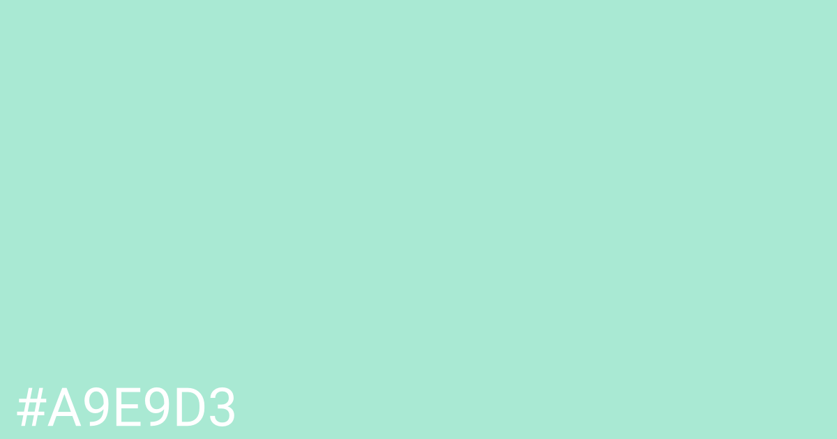 Hex color #a9e9d3 graphic