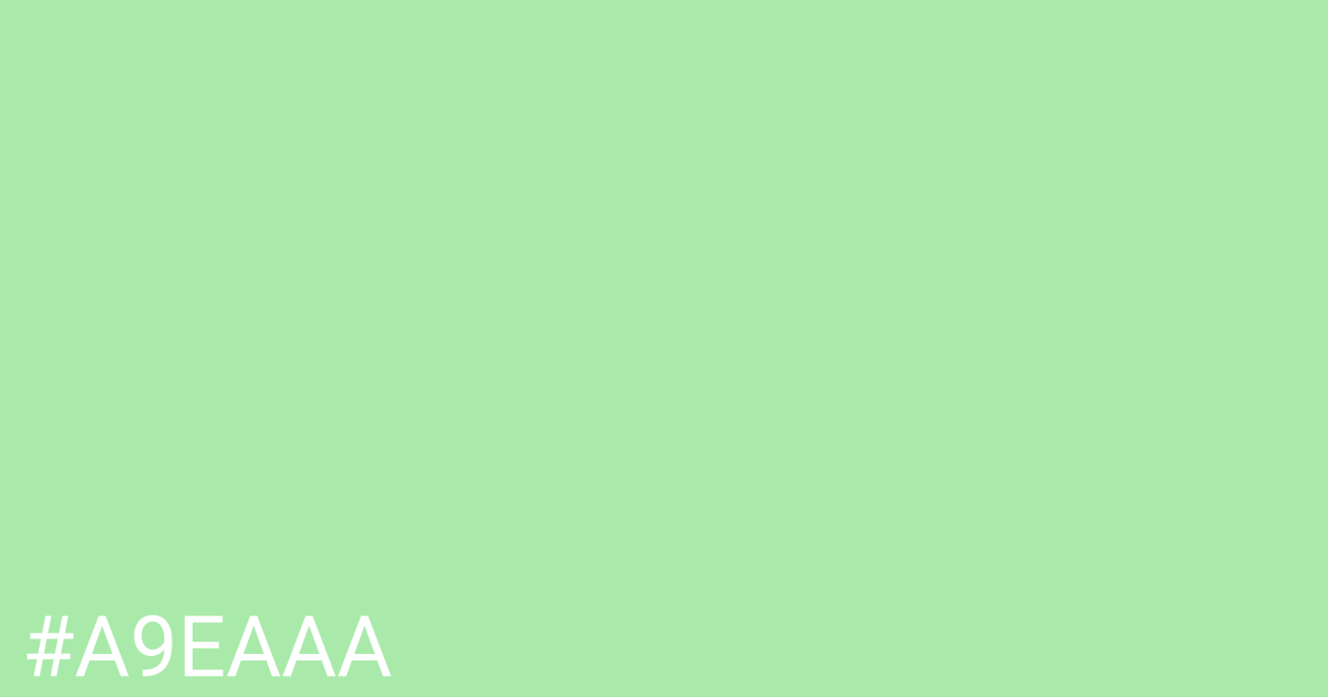 Hex color #a9eaaa graphic