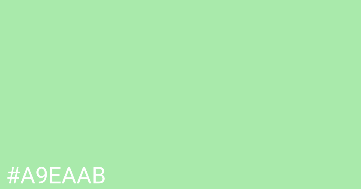 Hex color #a9eaab graphic