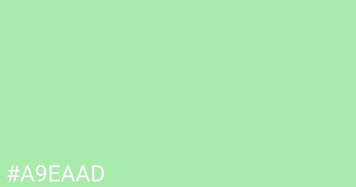 Hex color #a9eaad graphic