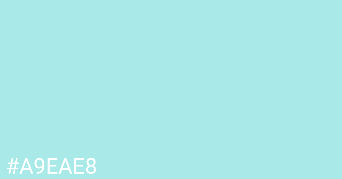 Hex color #a9eae8 graphic