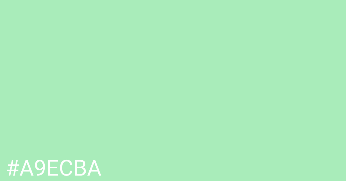 Hex color #a9ecba graphic