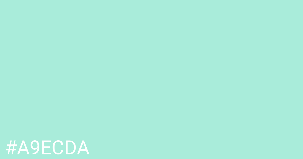 Hex color #a9ecda graphic